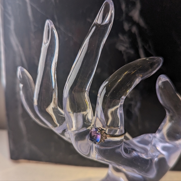 Purple Charmed Aroma Silver Ring - Picture 1 of 2